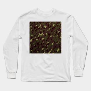 Camouflage - Brown Olive Long Sleeve T-Shirt